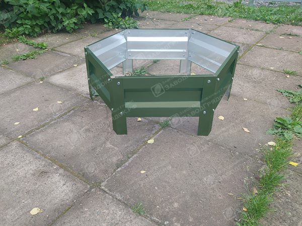 1-40-zelenaya.jpg Клумба шестигранная с полимерным покрытием (1 ярус) — изображение 1